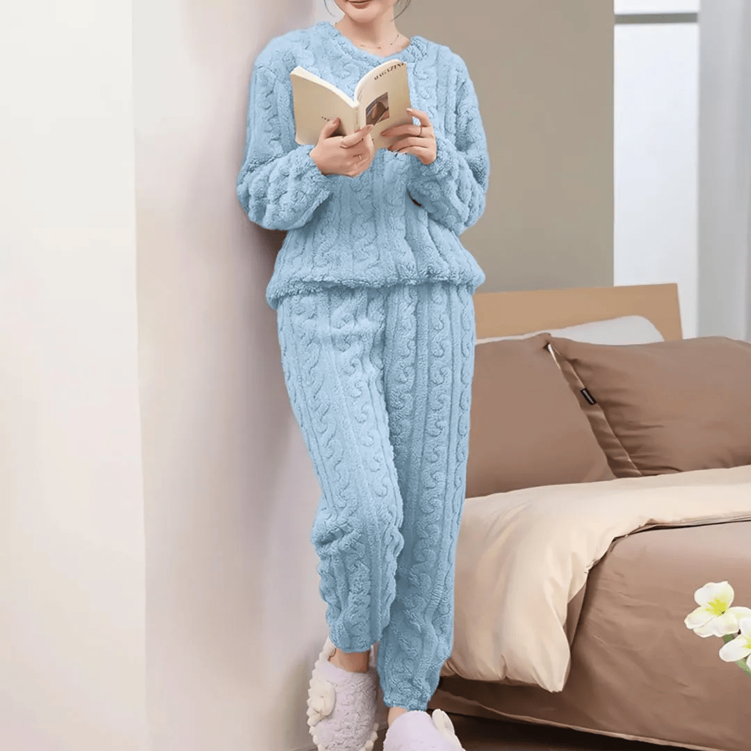 Conjunto TEDDY™l Pijama trenzado de polar 2 piezas