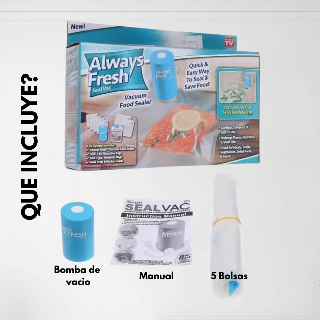Always Fresh™ - PACK Bomba de sellado al vacio + 5 bolsas