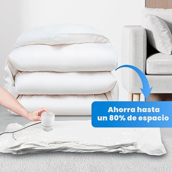 Bag Pack™ | Pack 5 Bolsas de Compresión al Vacío + Bomba de Regalo