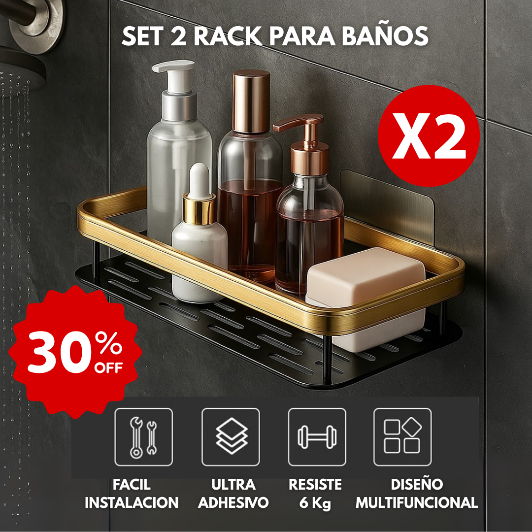 Set 2x Rack para baños