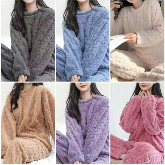Conjunto TEDDY™l Pijama trenzado de polar 2 piezas