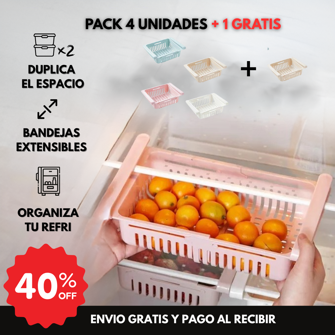 Pack 4 Bandejas organizadoras + 1 gratis
