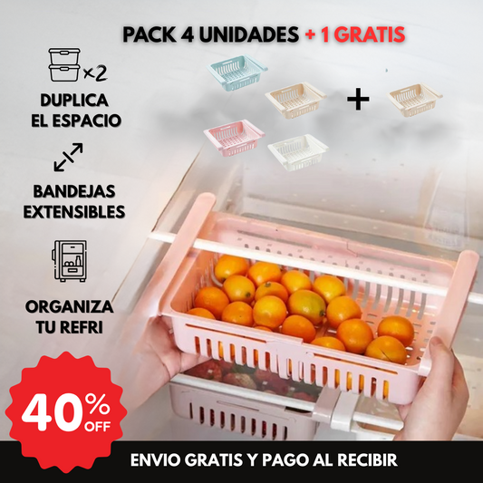 Pack 4 Bandejas organizadoras + 1 gratis