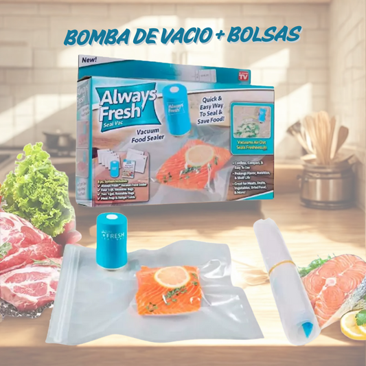 Always Fresh™ - PACK Bomba de sellado al vacio + 5 bolsas