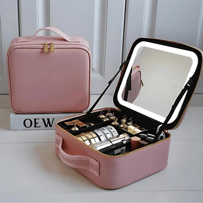 BeautyOne™ - Cosmetiquero Portátil con Espejo LED
