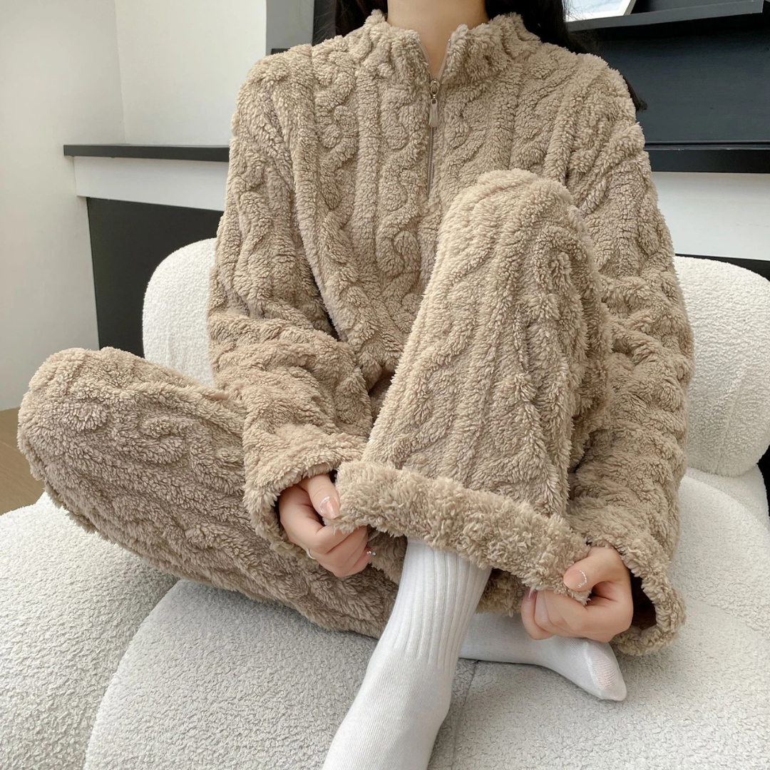 Conjunto TEDDY™l Pijama trenzado de polar 2 piezas