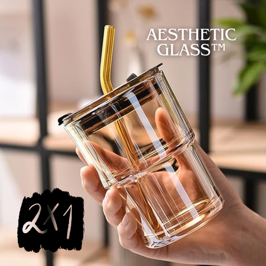 Aesthetic Glass™- PACK 2 Vasos Antiderrame Frio/Calor