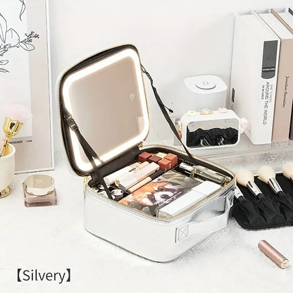 BeautyOne™ - Cosmetiquero Portátil con Espejo LED